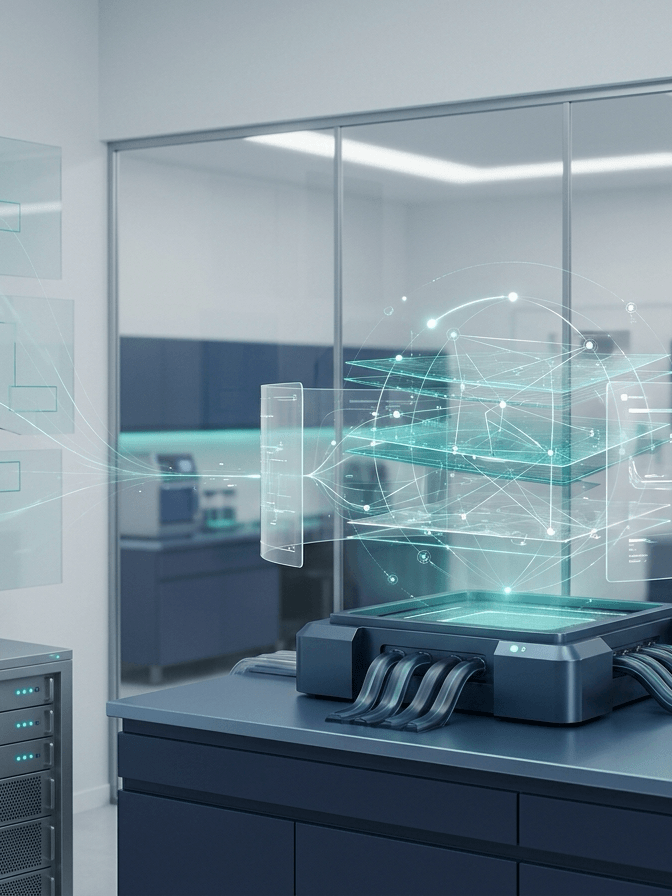AI lab comparison between disconnected tools and custom system architecture