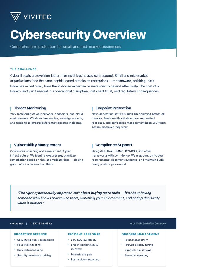 Cybersecurity Overview